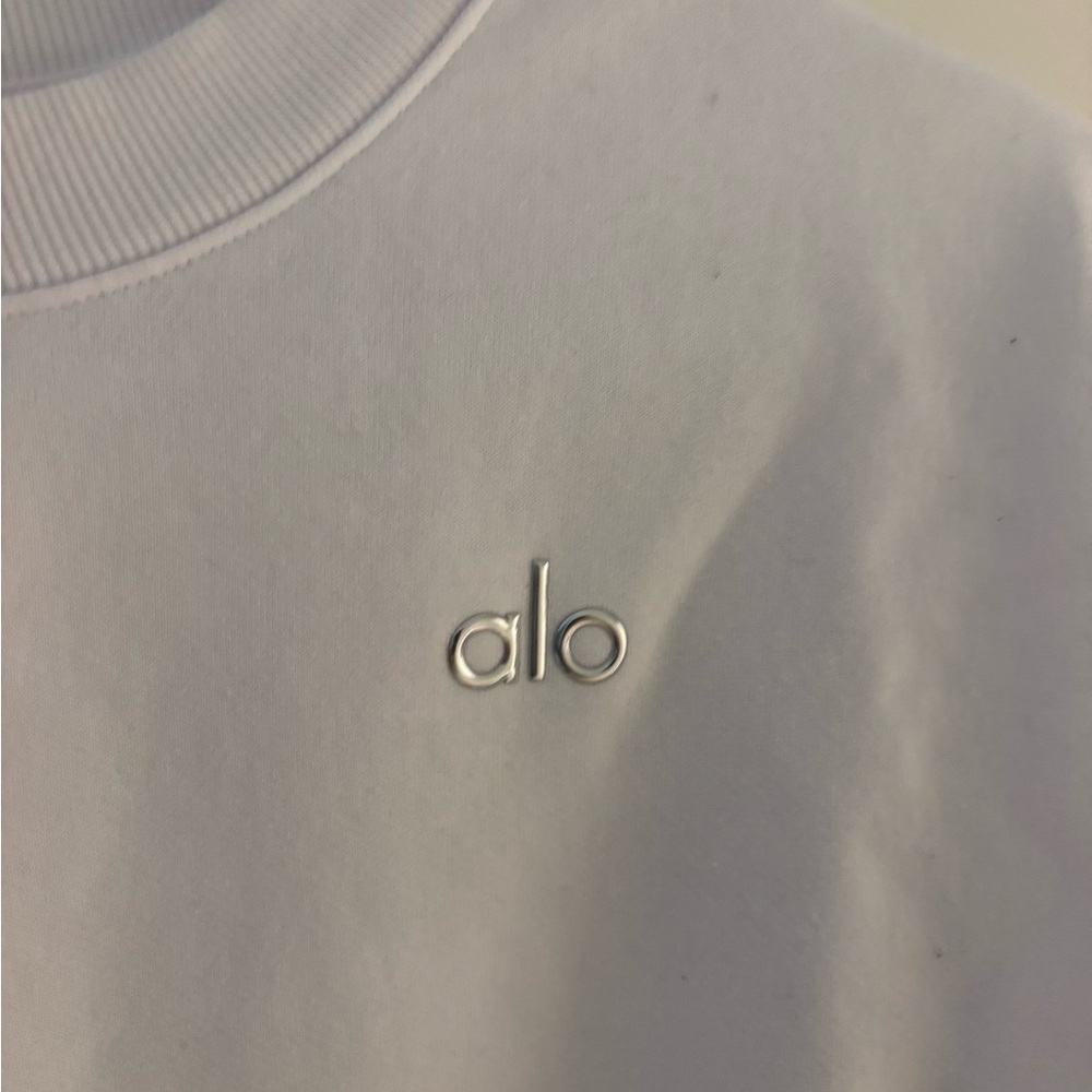 ALO Yoga Women's Classic White Hoodie - Picture 4 of 5